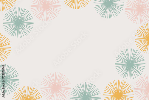 Hand drawn flat natural abstract shapes 