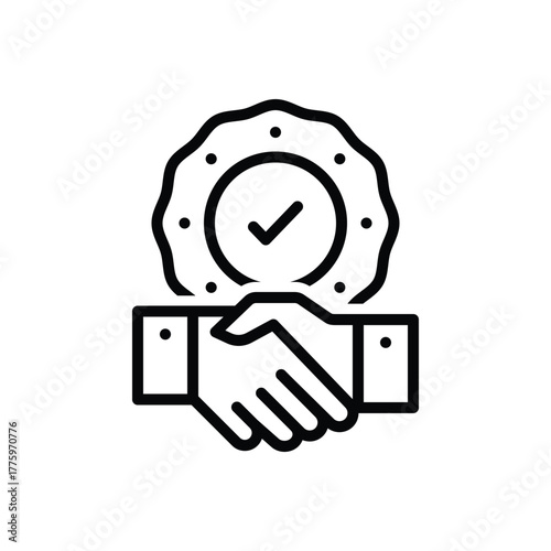 Black line icon for reliable crew