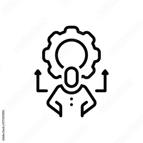 Black line icon for unified approach