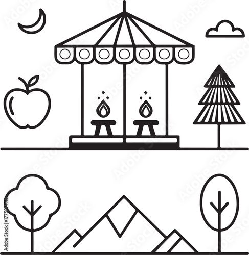 Outdoor Retreat Scene