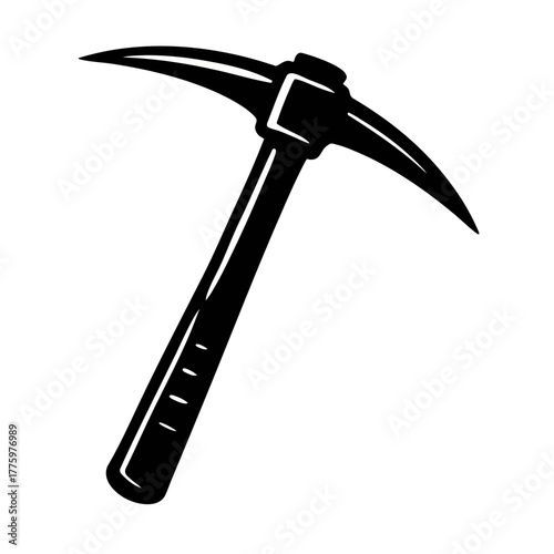 hammer and sickle with nail isolated on white background