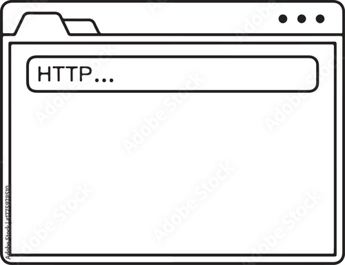 Simple browser window with http address bar