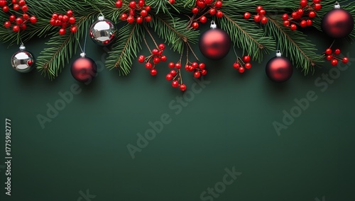 Christmas background with Christmas  ornaments 