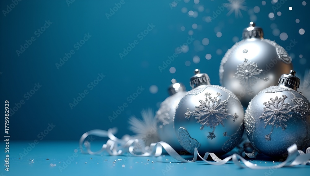 Fototapeta premium Christmas background with ornaments