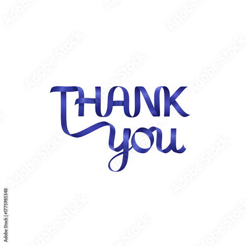 A ribbon design that says THANK You
