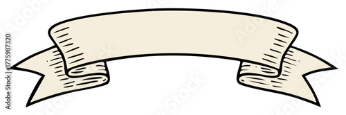 Vintage Style Ribbon Banner With Copy Space For Text