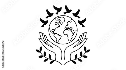 Protect our earth with care, nurture our world with love and watch peace take flight, a symbol of hope for a sustainable future and global harmony today