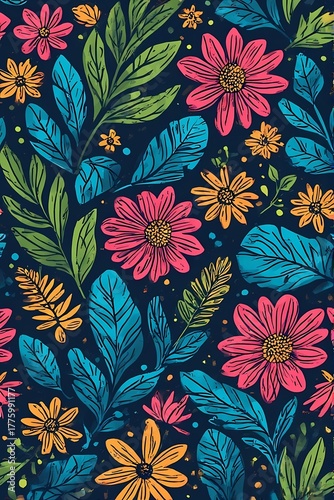 abstract floral cover design for book notebook dairy 