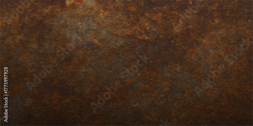 Old brown rusty grunge metal texture wall surface backdrop