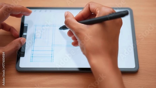 Digital Drawing on Tablet with Stylus | Creative Sketching Technology | Modern Digital Art Creation
