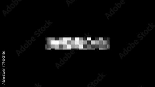 mosaic censored animation on transparent background. 4K Video