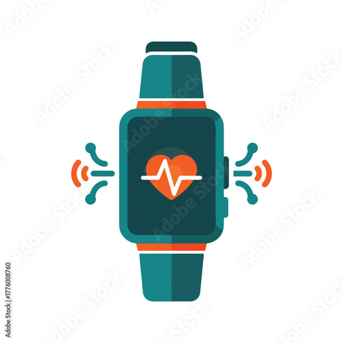 Smartwatch heart rate monitoring and stress relief concept for mental wellness and cognitive health, promoting inner peace and psychological support for patients