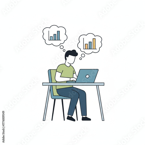 man working on laptop