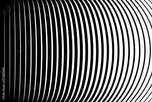 Striped gradient background with abstract gradation of thick and bold vertical lines. Geometric halftone parallel monochromatic bg.