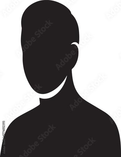 Vector illustration of a person silhouette icon representing user profile or human identity