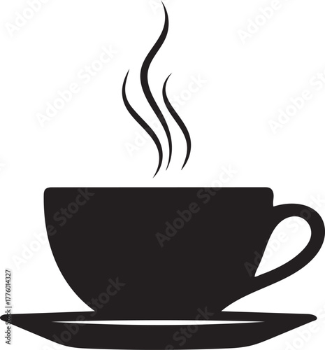 Scalable vector graphic illustration of a classic tea cup for beverage design