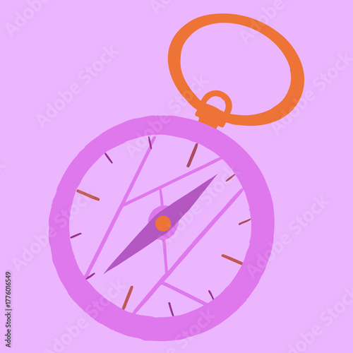 A colorful illustration of a compass pointing toward adventure