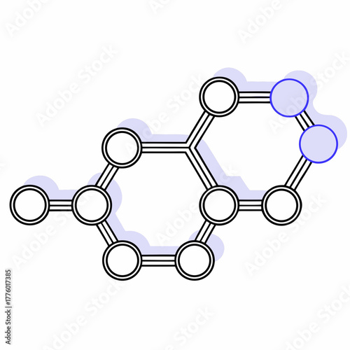 Abstract molecular design structure isolated on a white backdrop