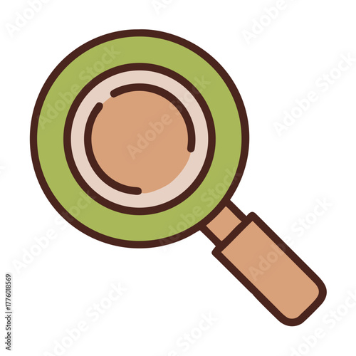 Magnifying Glass Icon on Black Background for Search