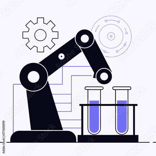 Robotic Arm Conducting a Laboratory Experiment