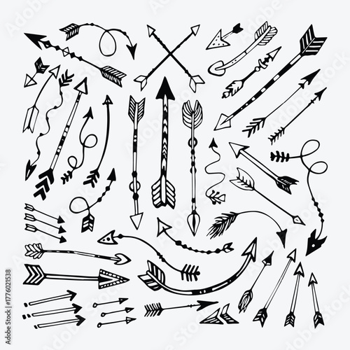 Tribal Hand Drawn Arrow Set