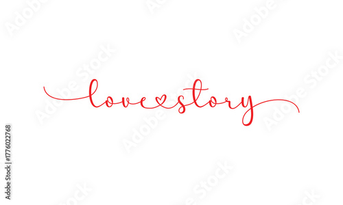 Elegant hand-lettered “love story” script design, perfect for wedding decor , anniversary gifts, romantic wall art, photo album covers, scrapbooking, printable quotes, and Valentine’s projects.