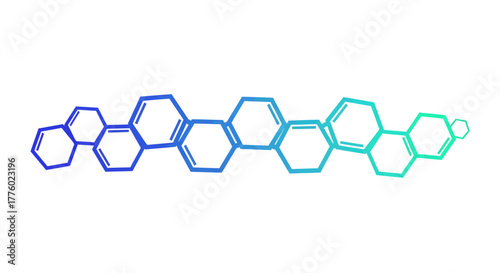 Dynamic gradient molecule structure perfect for science and medical presentations, modern healthcare designs, and innovative research reports with a clean look