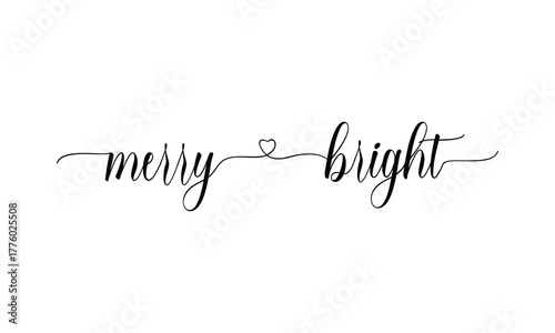 Festive hand-lettered phrase “merry love bright” in elegant script, perfect for holiday cards, Christmas décor, gift tags, seasonal prints, Cricut projects, home signs, and winter wedding designs.
