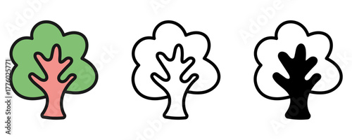 Isolated tree vector illustration for natural environment