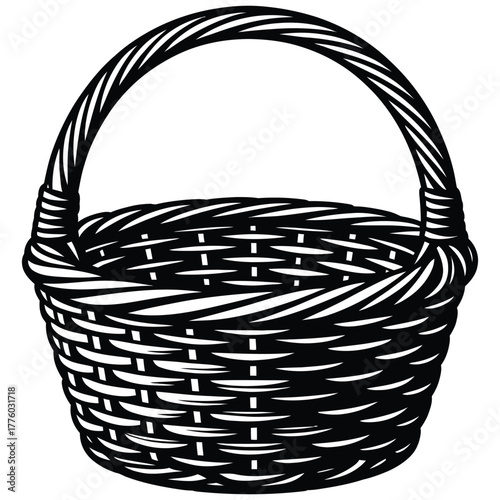 empty wicker basket