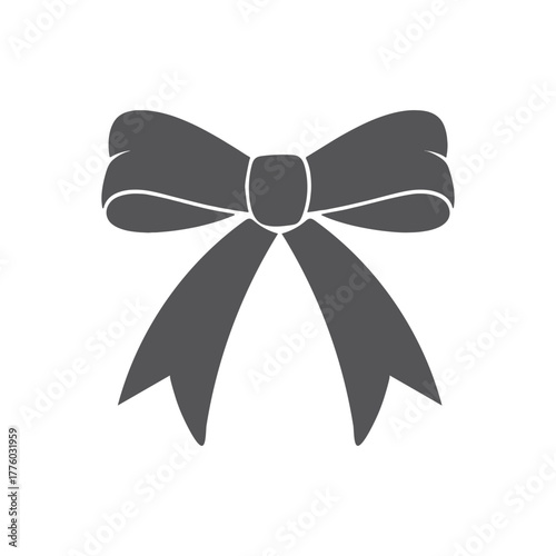 Elegant Black Ribbon Bow, Vector Silhouette, Minimal, Decorative, holiday decoration, Gift Wrapping Designs, Stylish, Graphic Design, Classic, Designers, Vector Icons, Simple Ribbon Bow, symbols, tie,