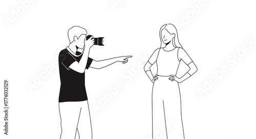 Photography Session: Photographer Directing Model