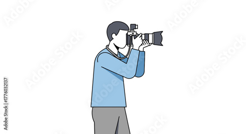 Photographer in Action: Capturing the Moment with a DSLR