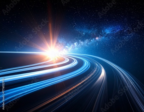 Abstract Speed of Light Effect on Cosmic Highway in Outer Space with Galaxy and Stars