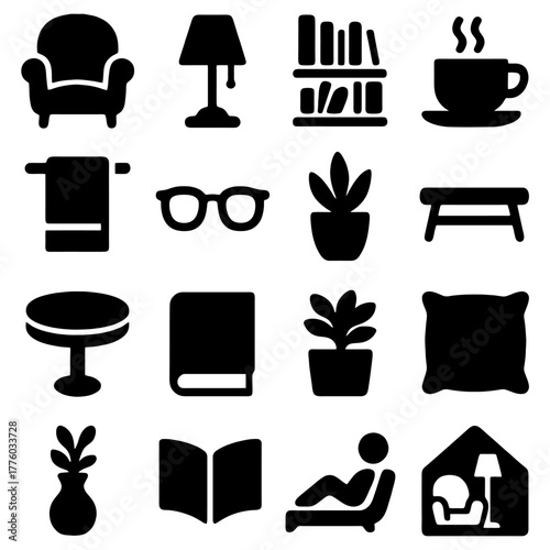 Home Comfort: A collection of cozy items in a house, an intimate look at the simple things in life, designed to invite warmth and relaxation.