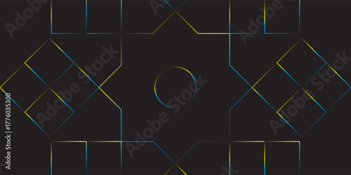 Digital abstract background triangle lines on blue background. Futuristic digital network stripe line art design for poster, brochure, cover, website, banner vector eps10