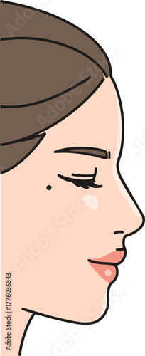 vector illustration of woman face