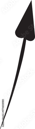 Hand-Drawn Curving Upward Arrow Vector