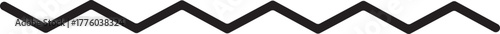 Bold Horizontal Zigzag Line Shape Vector