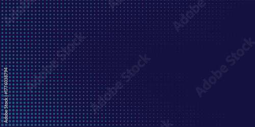 Abstract blue wavy halftone background. Dot pop art sport style art