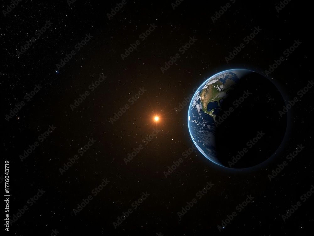 Obraz premium Planet earth in space