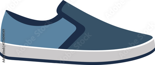 black and white button with blue shoes