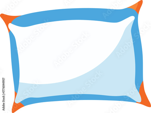 blue frame for text with ribbon