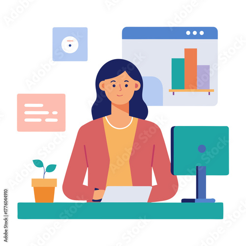 business man working in office