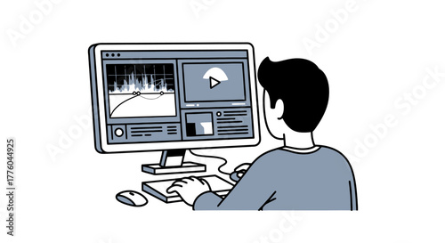Digital Editing Workflow: Creative Process on Computer Screen
