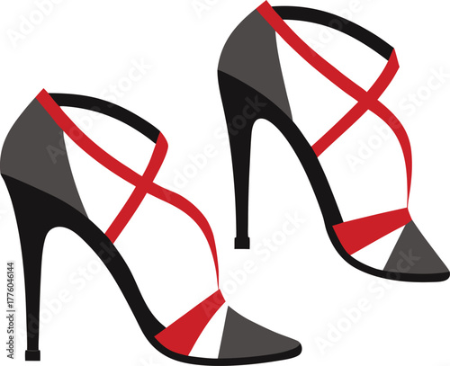 red high heels shoes