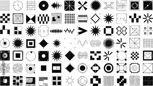 Abstract Geometric Symbol Collection for UI and Data Visualization