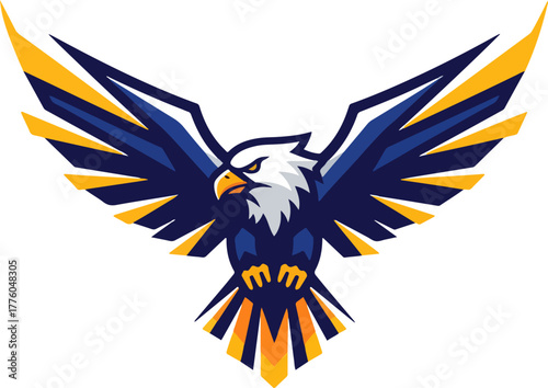 Flying eagle mascot logo