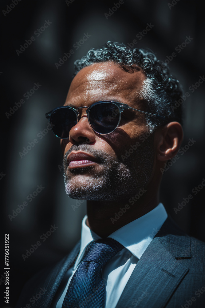Fototapeta premium vertical image of a ceo of a company man