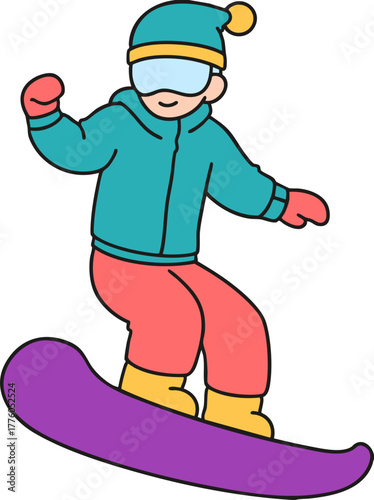 boy with snowboard
